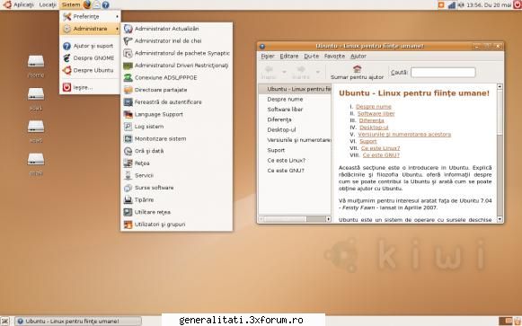 kiwi linux kiwi sistem operare adaptat pentru din romania.e bazat ubuntu linux, deci gratuit,